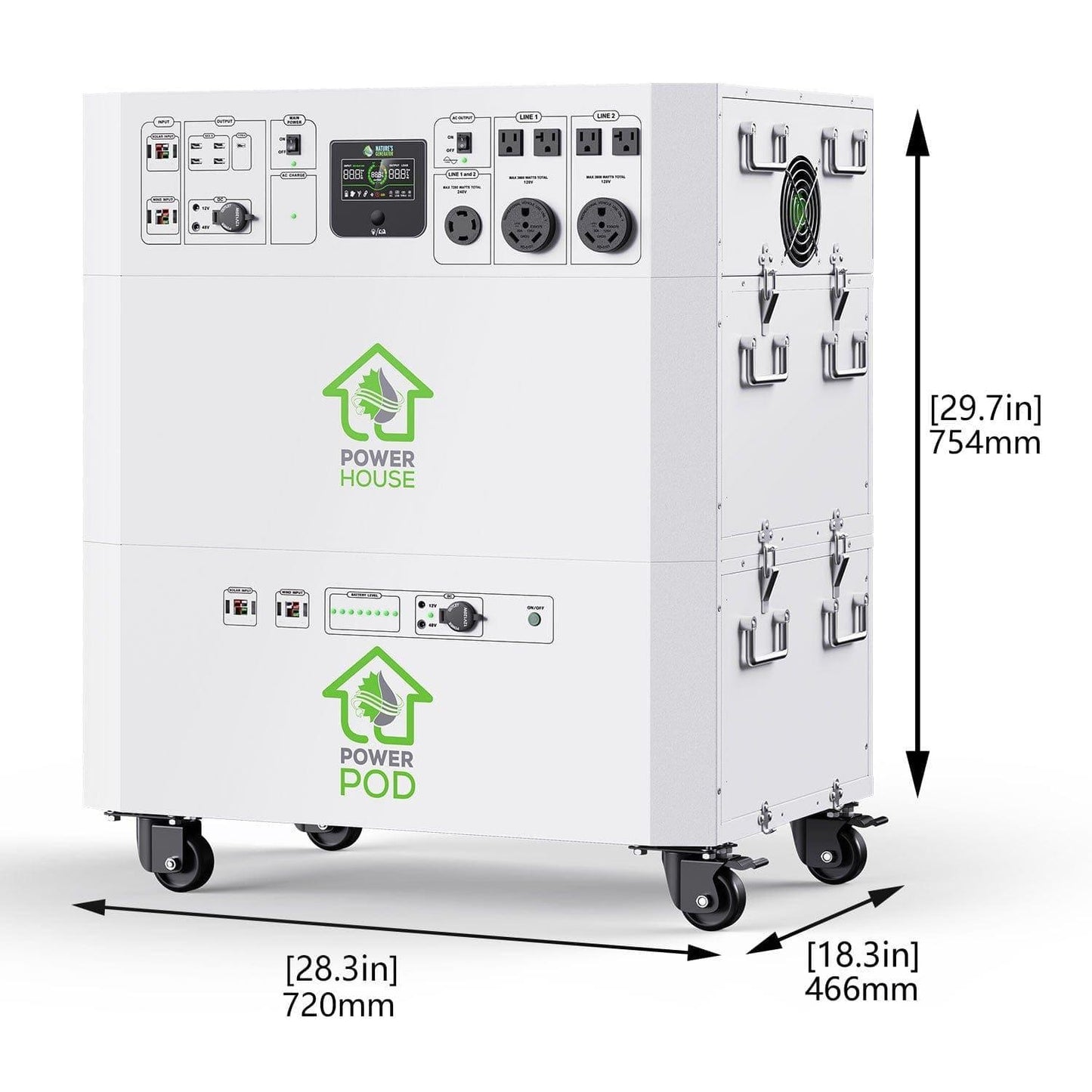 Nature’s Generator Powerhouse with Solar Panel and Transfer Switch