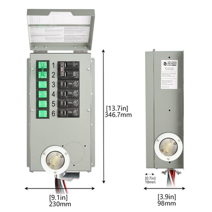 Nature’s Generator Powerhouse with Solar Panel and Transfer Switch