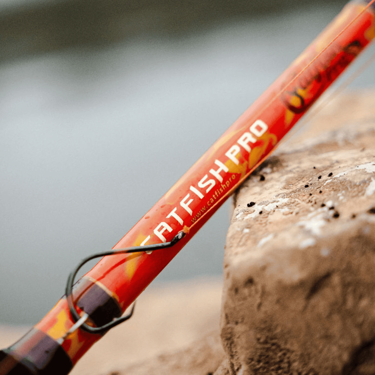 Catfish Pro Orange Dragon Fire Casting Glow Rod