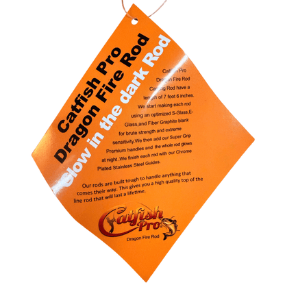 Catfish Pro Orange Dragon Fire Casting Glow Rod