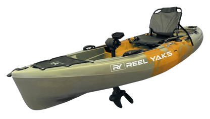 Reel Yaks 9.5ft Raptor Modular Propeller Drive Pedal Fishing Kayak | 380lbs Capacity | 2 Piece