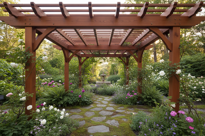 Outdoor Super Deck Redwood Pergola