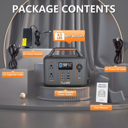 ALLWEI PPS300 Portable Power Station - 300W | 280Wh