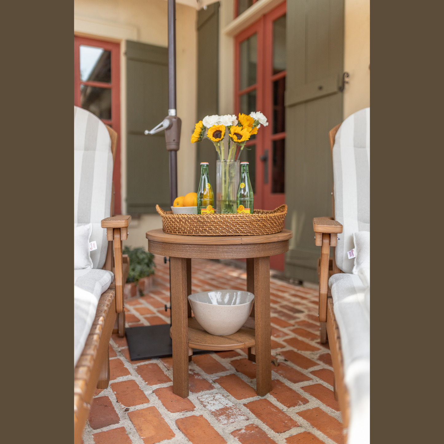 Berlin Gardens Round End Table Dining Height