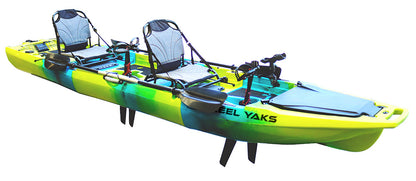 Reel Yaks 13.8ft Rocket Fin Drive Tandem & Solo Modular Fishing Kayak | Fin Drive | 550lbs Capacity | 3 Piece