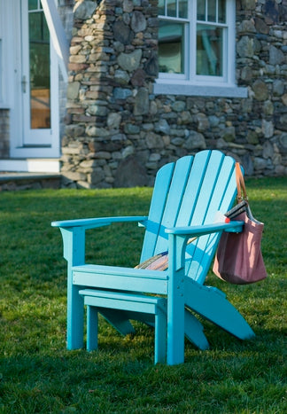 Seaside Casual Poly Coastline Harbor View Foot Stool