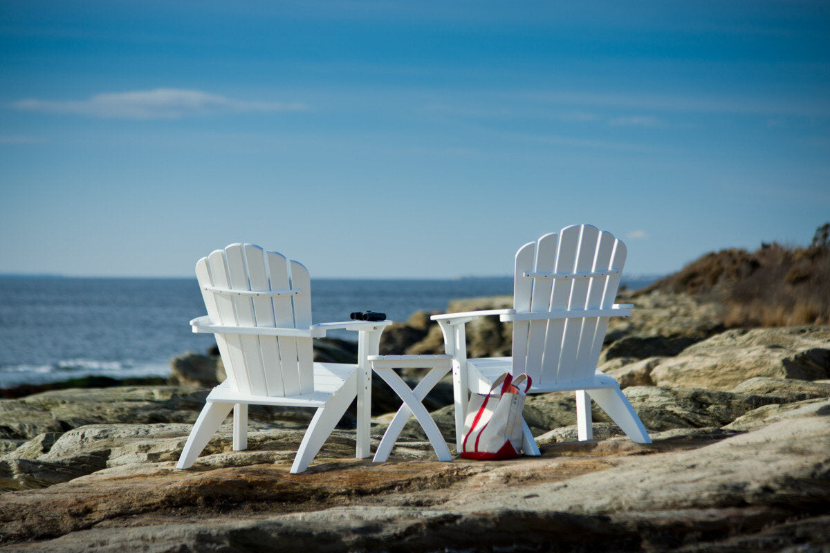 Seaside Casual Poly Coastline Harbor View Folding Side Table