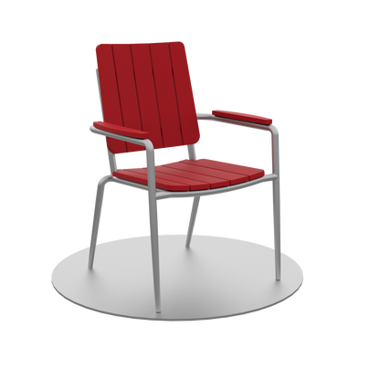 Seaside Casual Poly HIP Stackable Dining Arm Chair