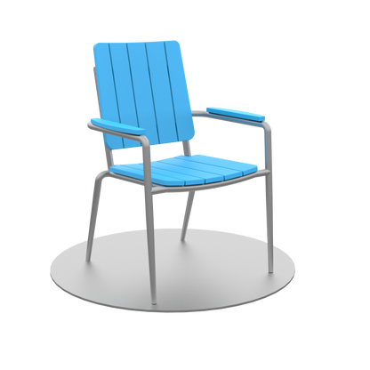 Seaside Casual Poly HIP Stackable Dining Arm Chair